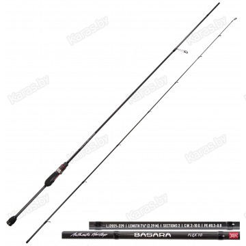 Спиннинг Lucky John Basara Flex 10, углеволокно, 2.29 м, тест 2-10г, 85 г